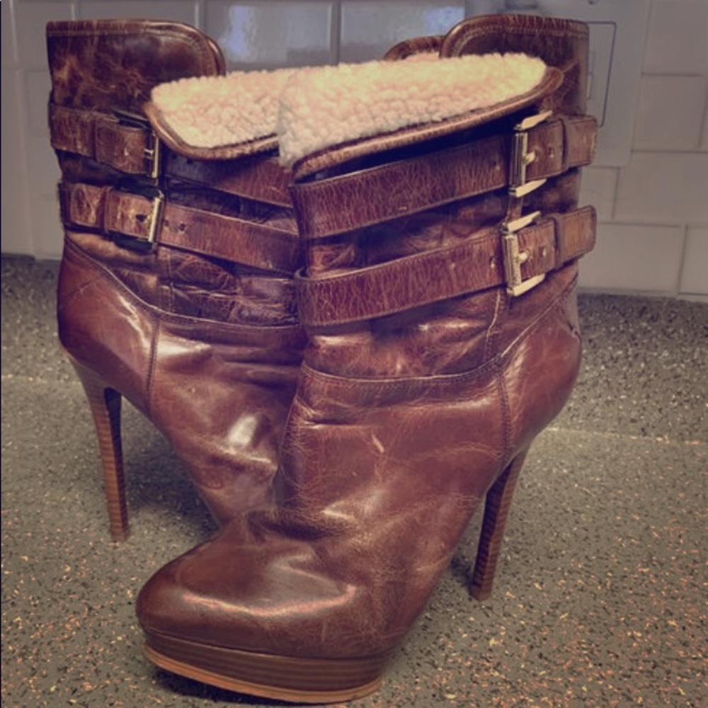 Michael Kors Cognac Ankle Boots- Size 7.5